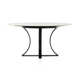 Gage Dining Table - Polished White Marble