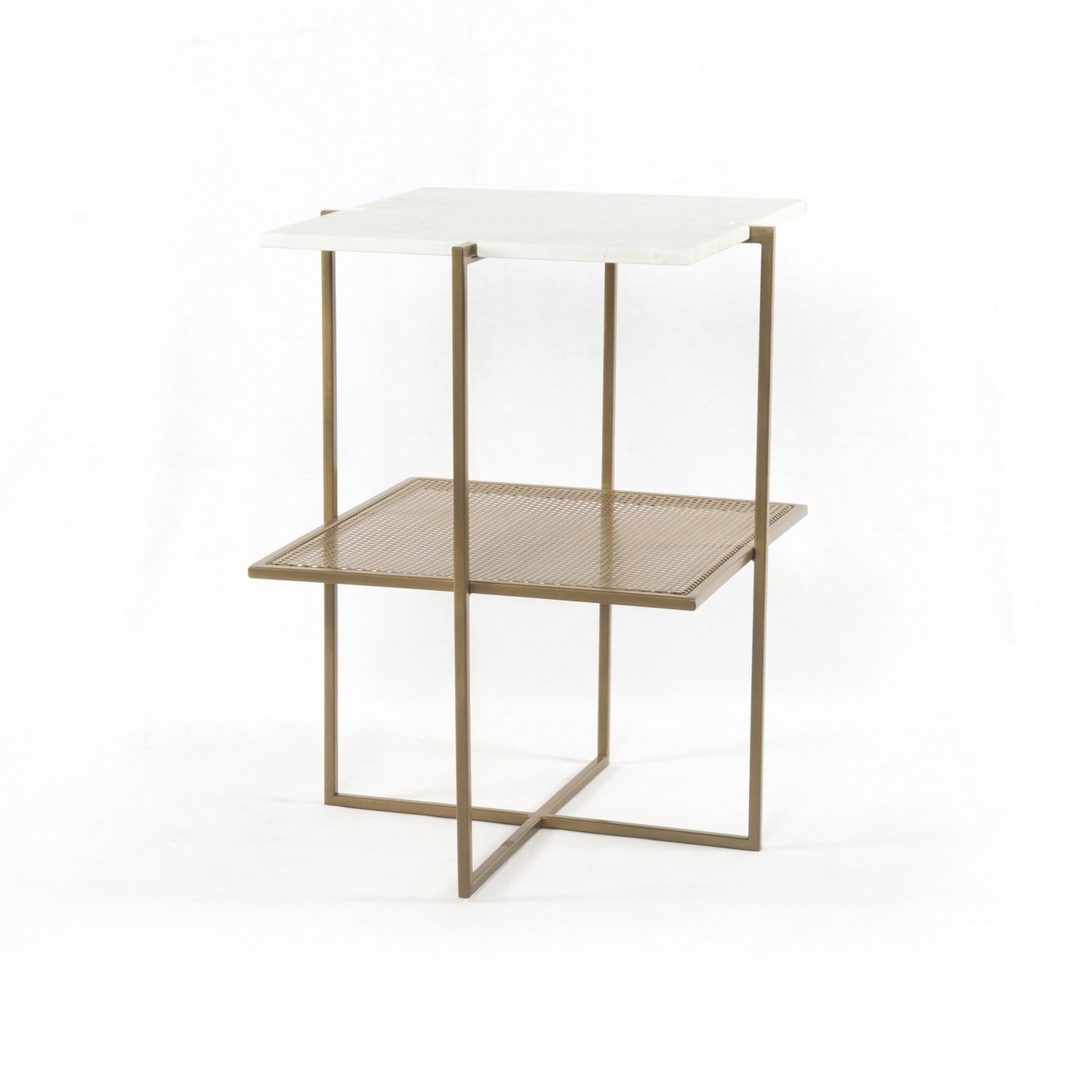 Olivia Nightstand - Antique Brass