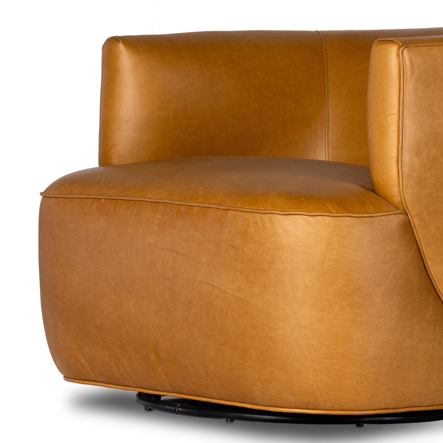 Mila Swivel Chair - Osorno Camel