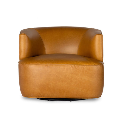 Mila Swivel Chair - Osorno Camel