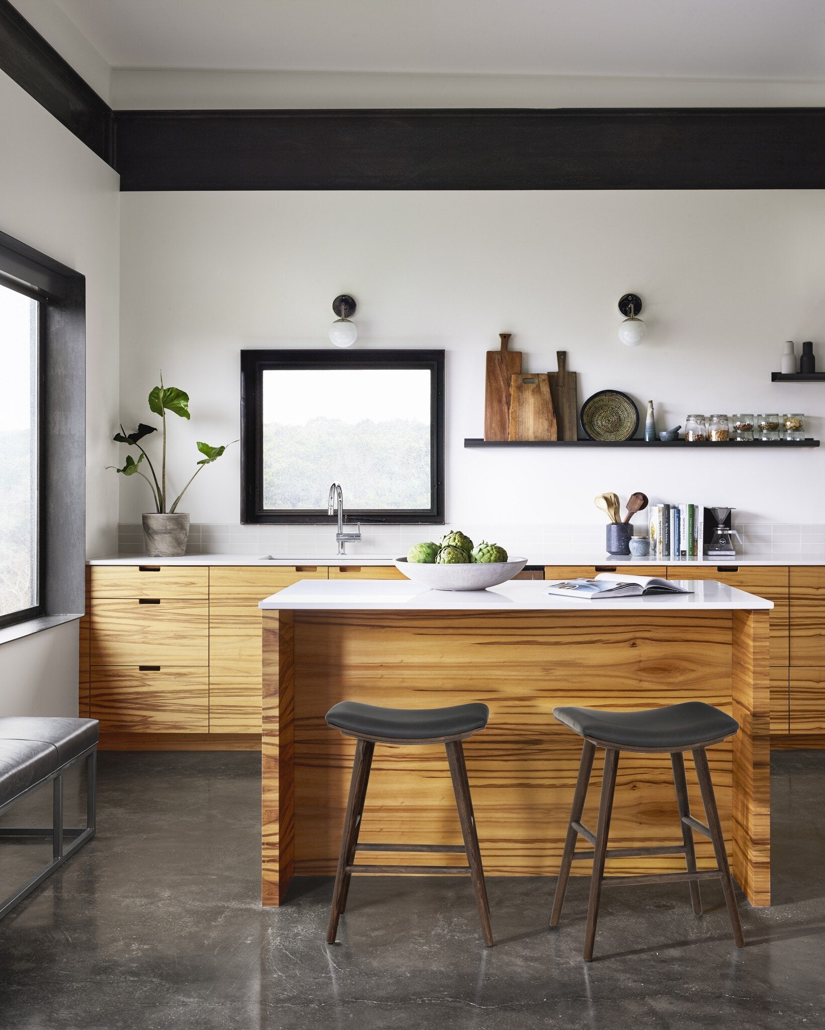 Union Bar + Counter Stool - Distressed Black