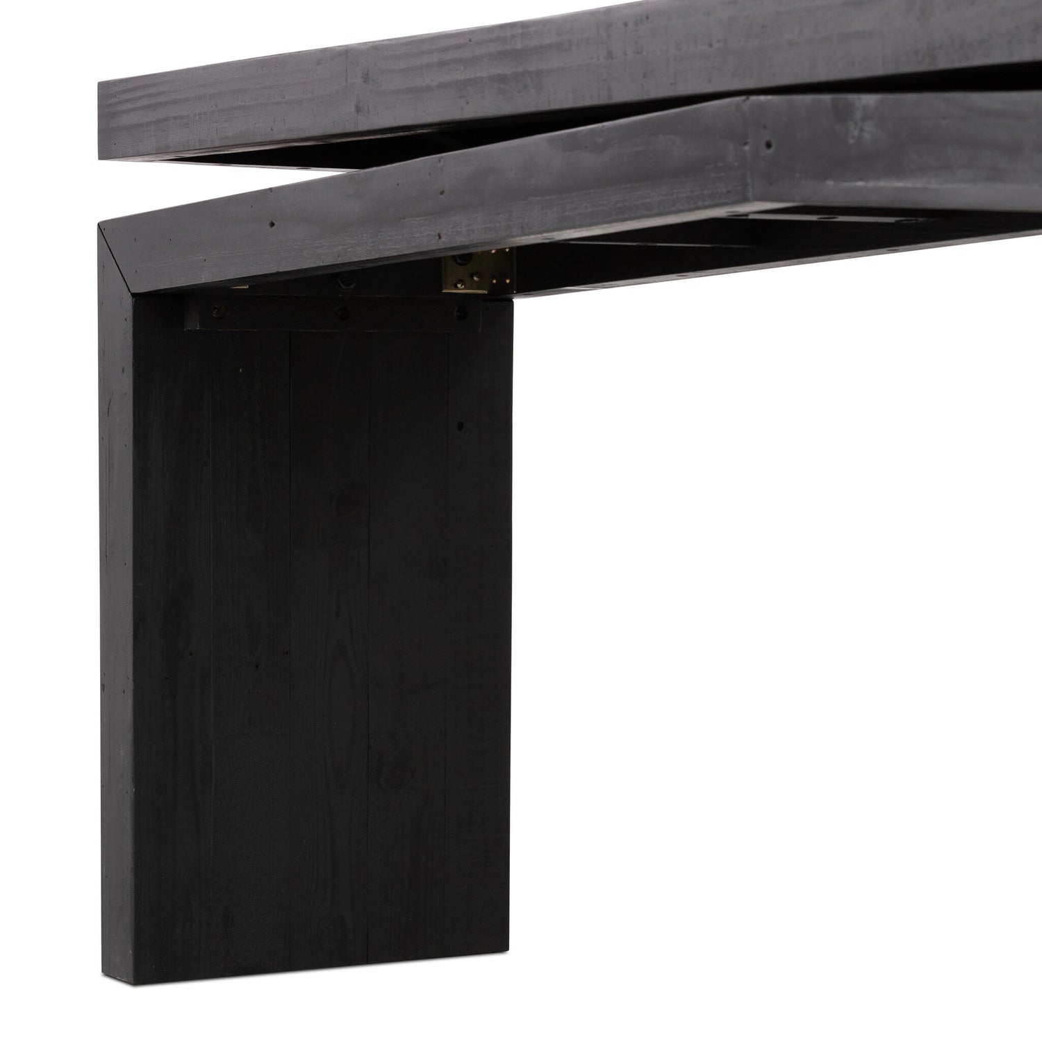 Matthes Reclaimed Pine Console Table - Aged Black Pine