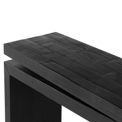 Matthes Reclaimed Pine Console Table - Aged Black Pine