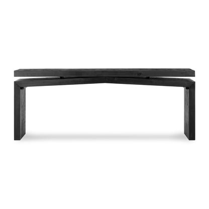 Matthes Reclaimed Pine Console Table - Aged Black Pine