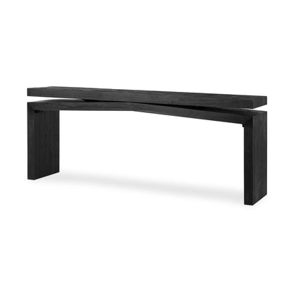 Matthes Reclaimed Pine Console Table - Aged Black Pine