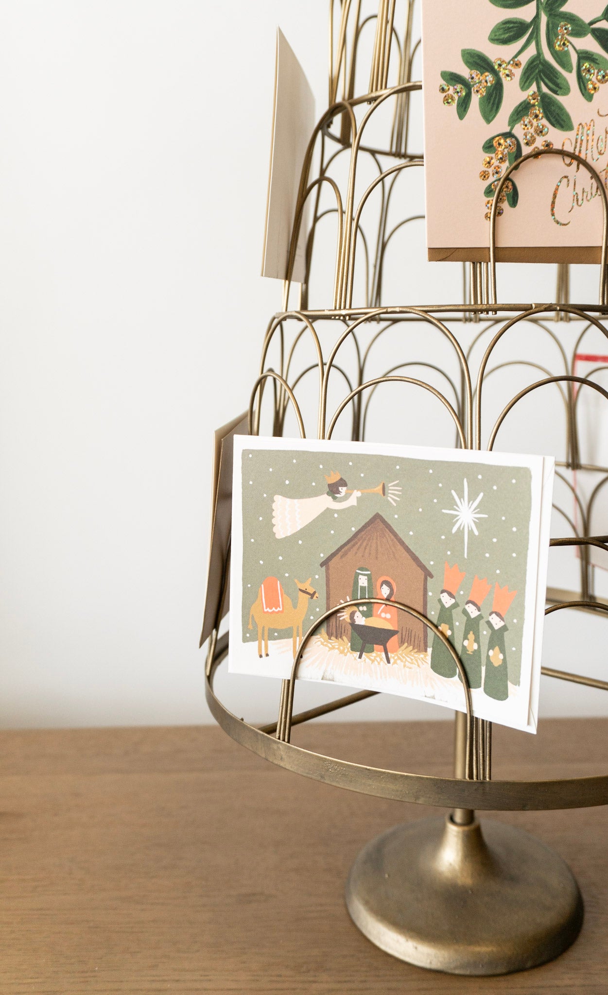 Metal Christmas Tree Card Holder