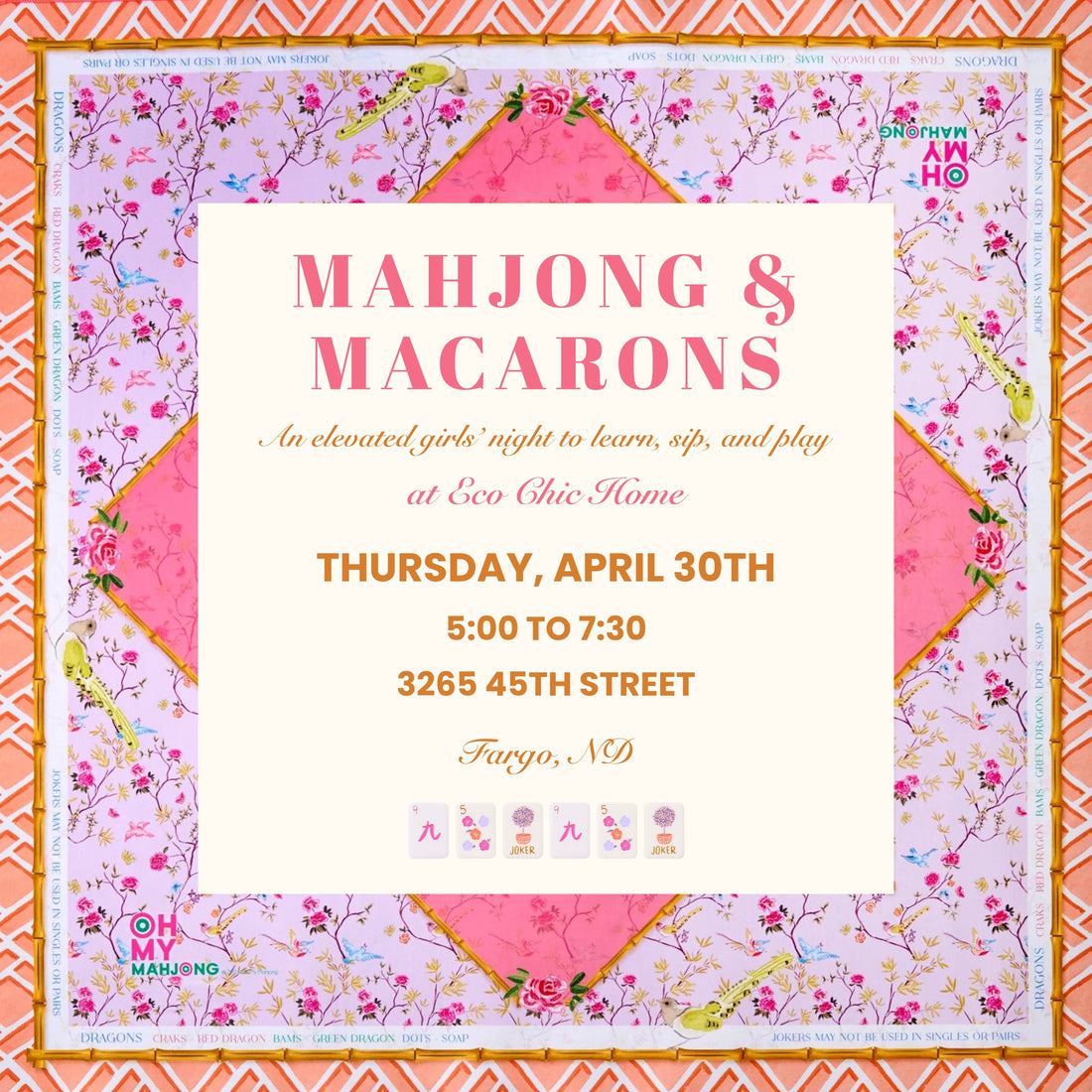 Mahjong &amp; Macarons 101 Class