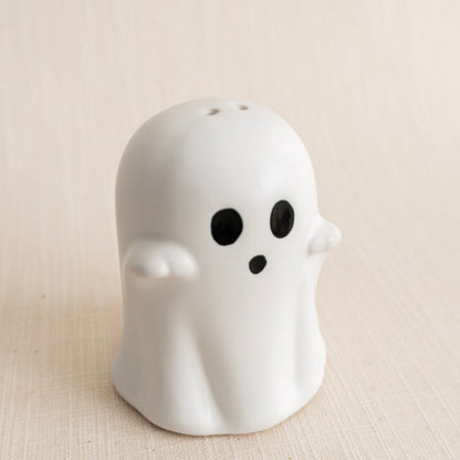 Stoneware Ghost Salt &amp; Pepper Shakers Set