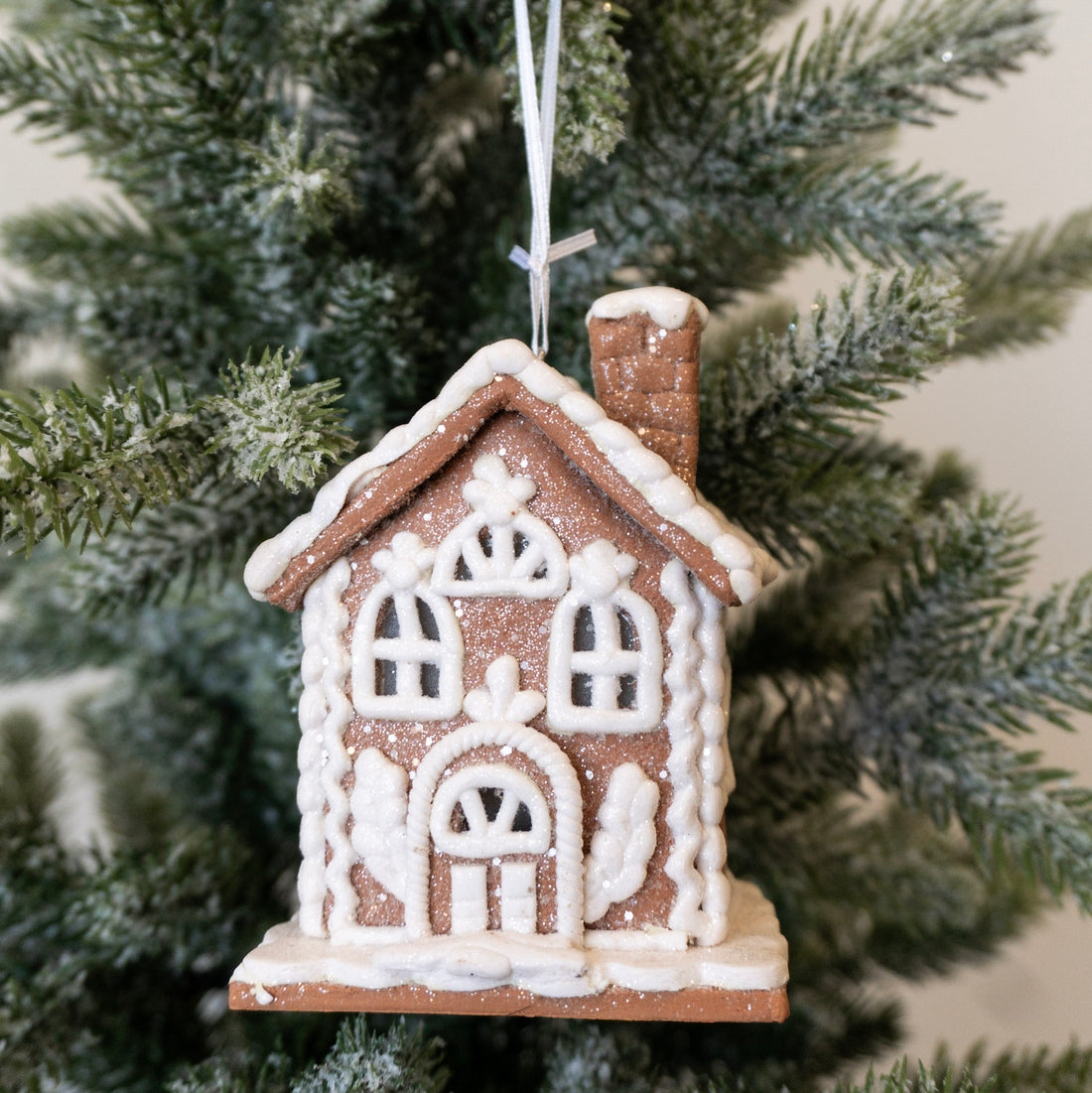 Lighted Gingerbread House Ornament (3)