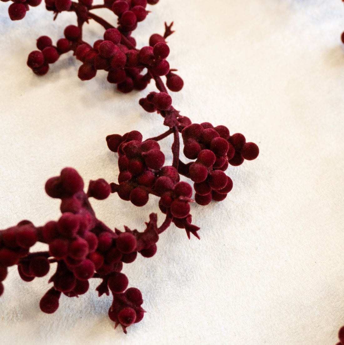 72&quot; Burgundy Flocked Ball Garland