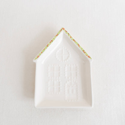 Stoneware House Plate- Set of 3