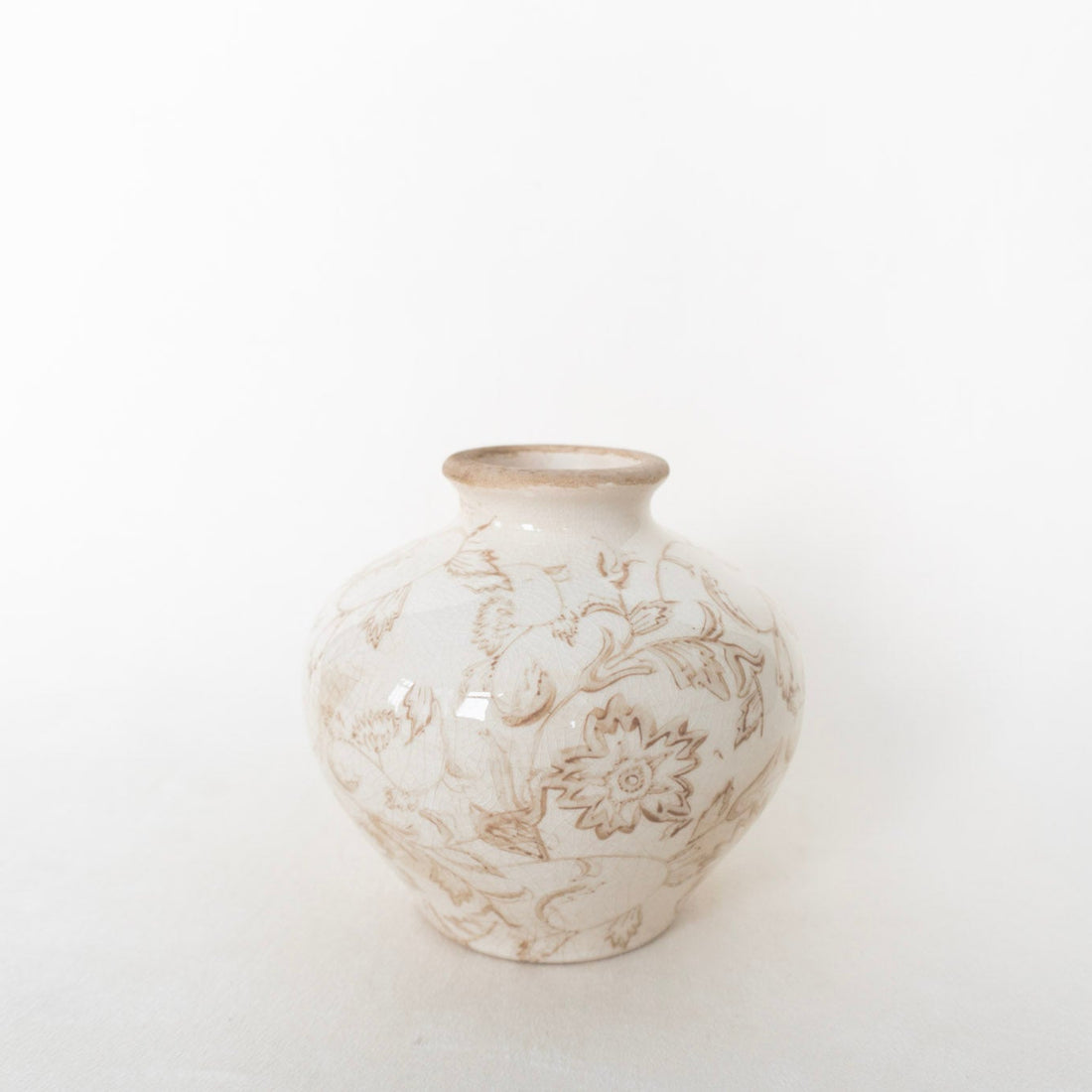 5" Beige Heirloom Vase