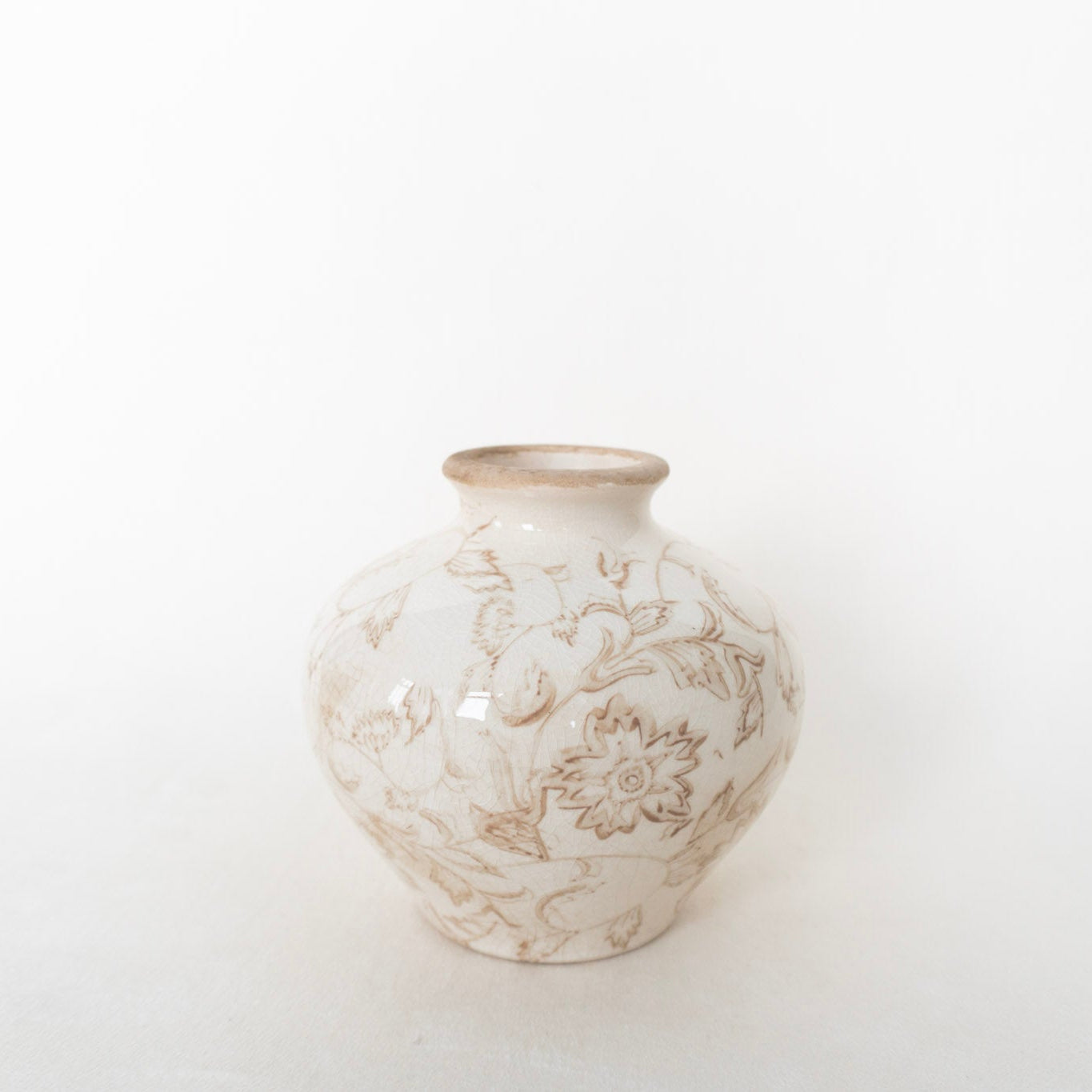 5" Beige Heirloom Vase