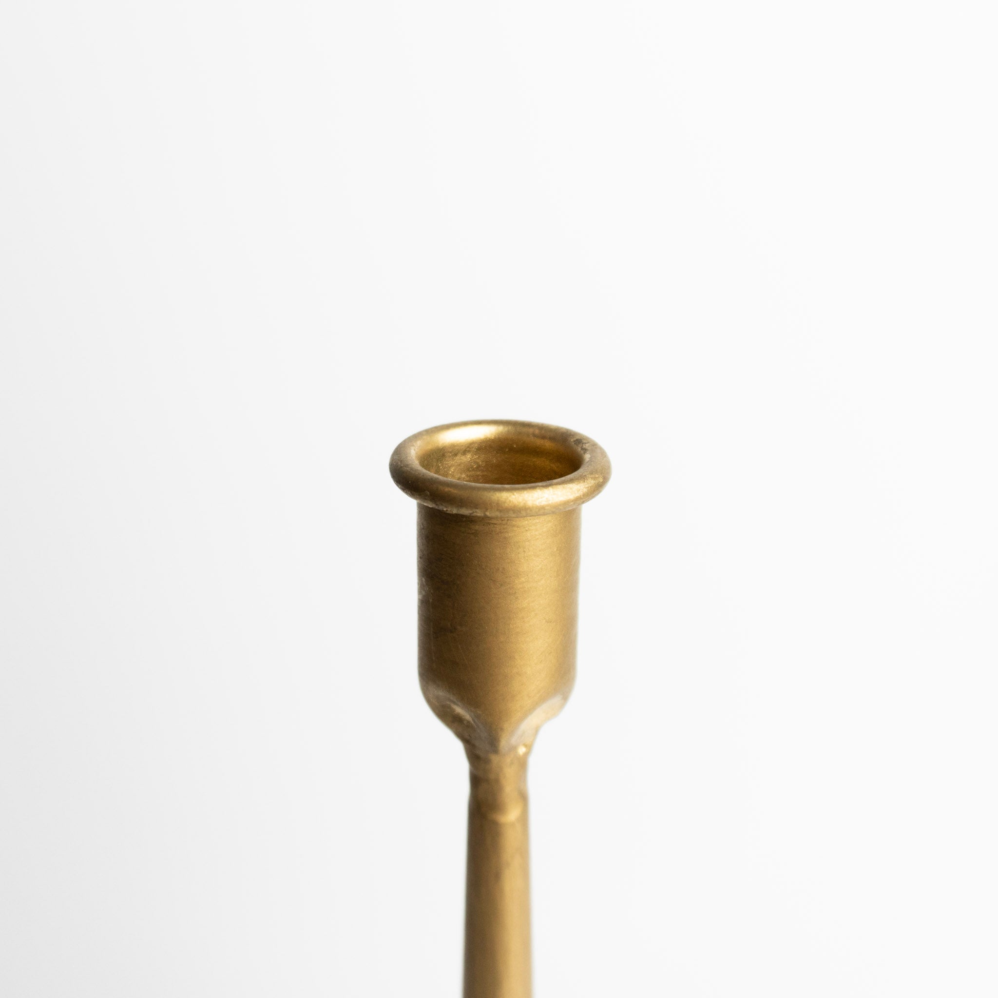 Gold Cast Iron Candlesticks