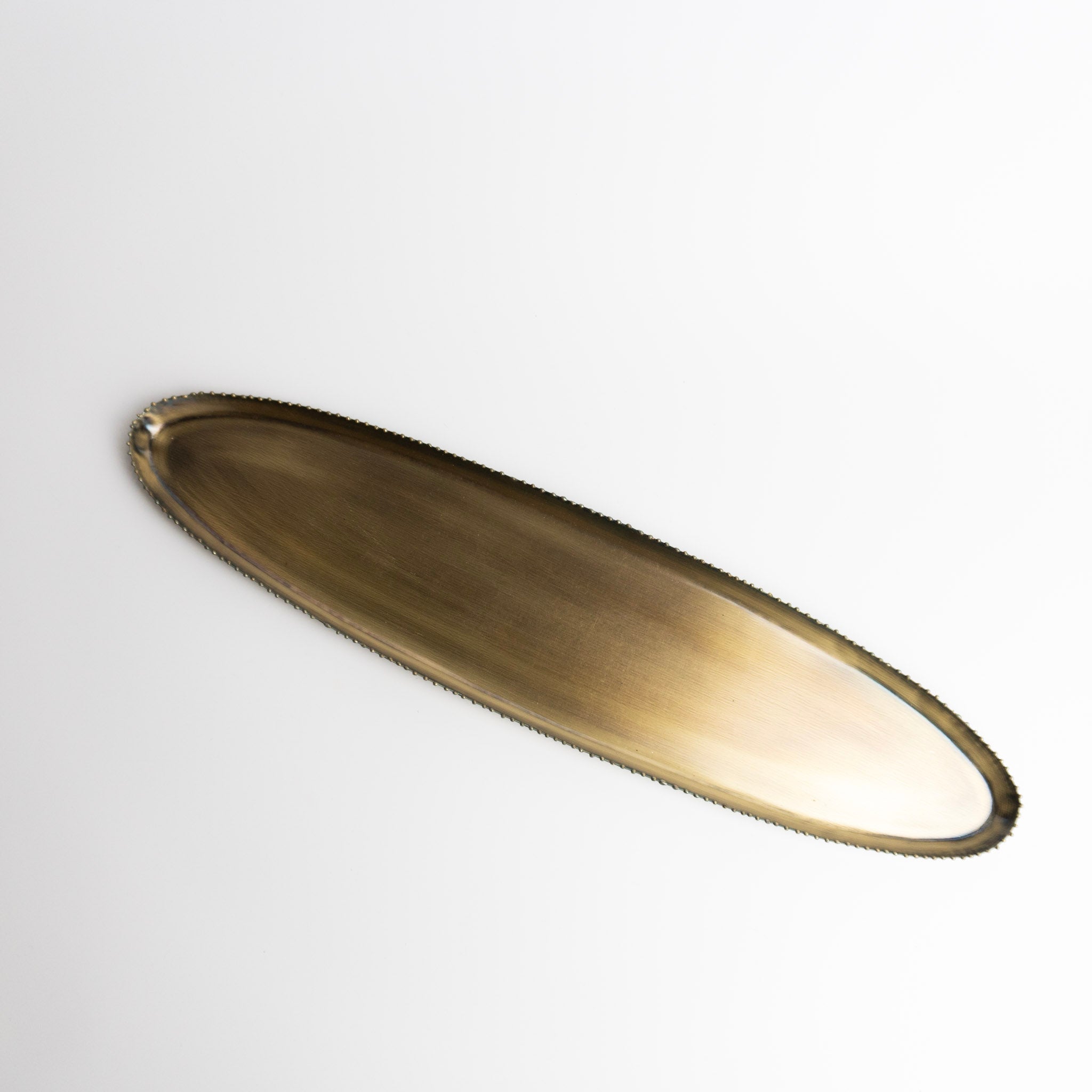 Antique Brass Oval Metal Tray