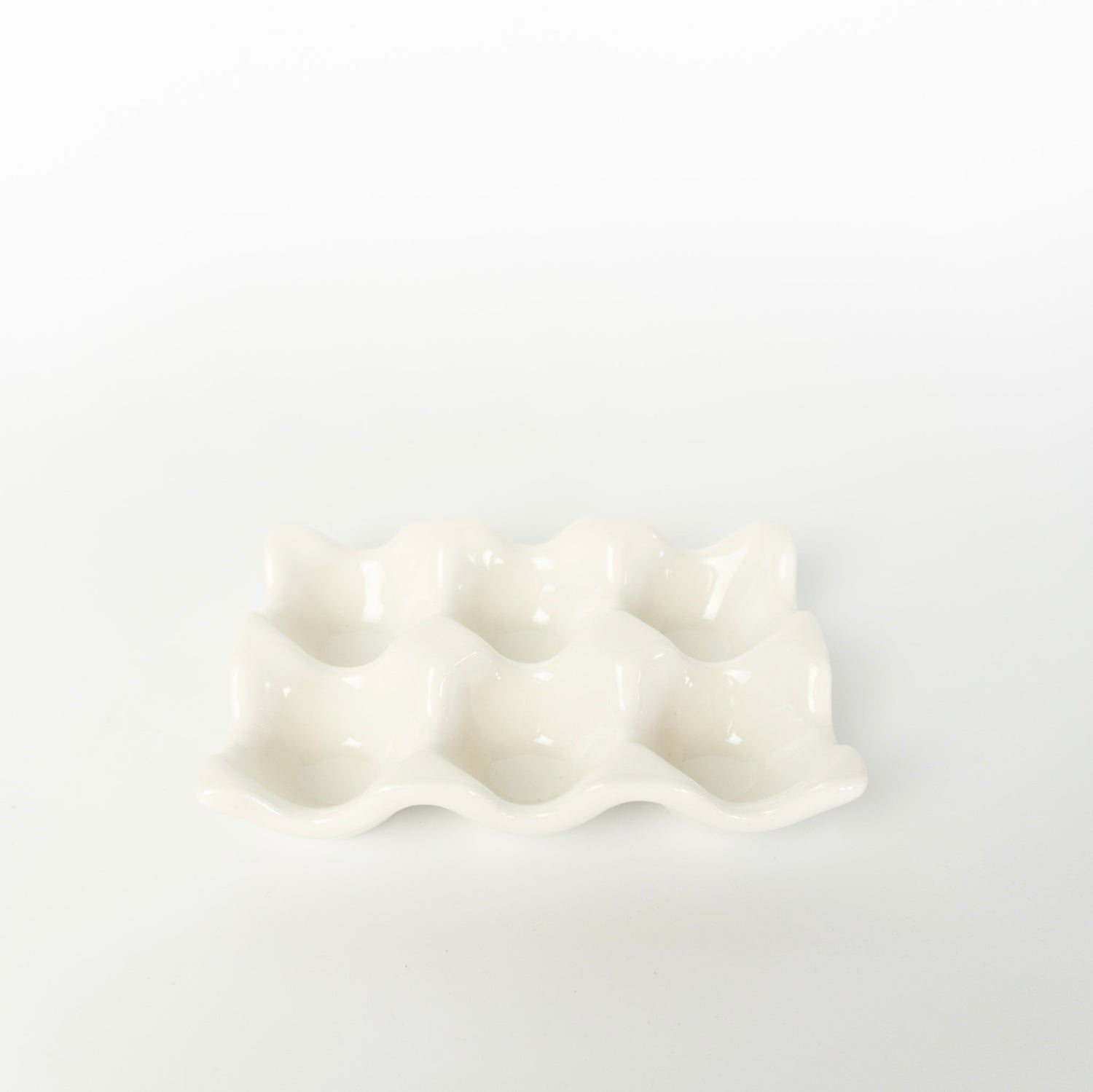White Ceramic Egg Tray