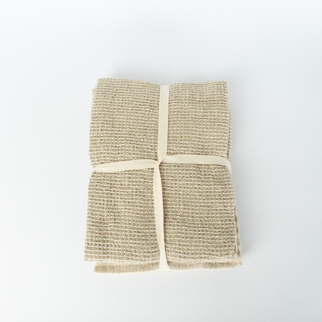 Beige Stripe/Waffle Towels