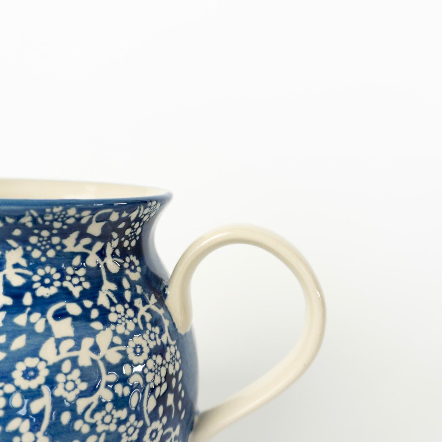 Blue Floral Pitcher