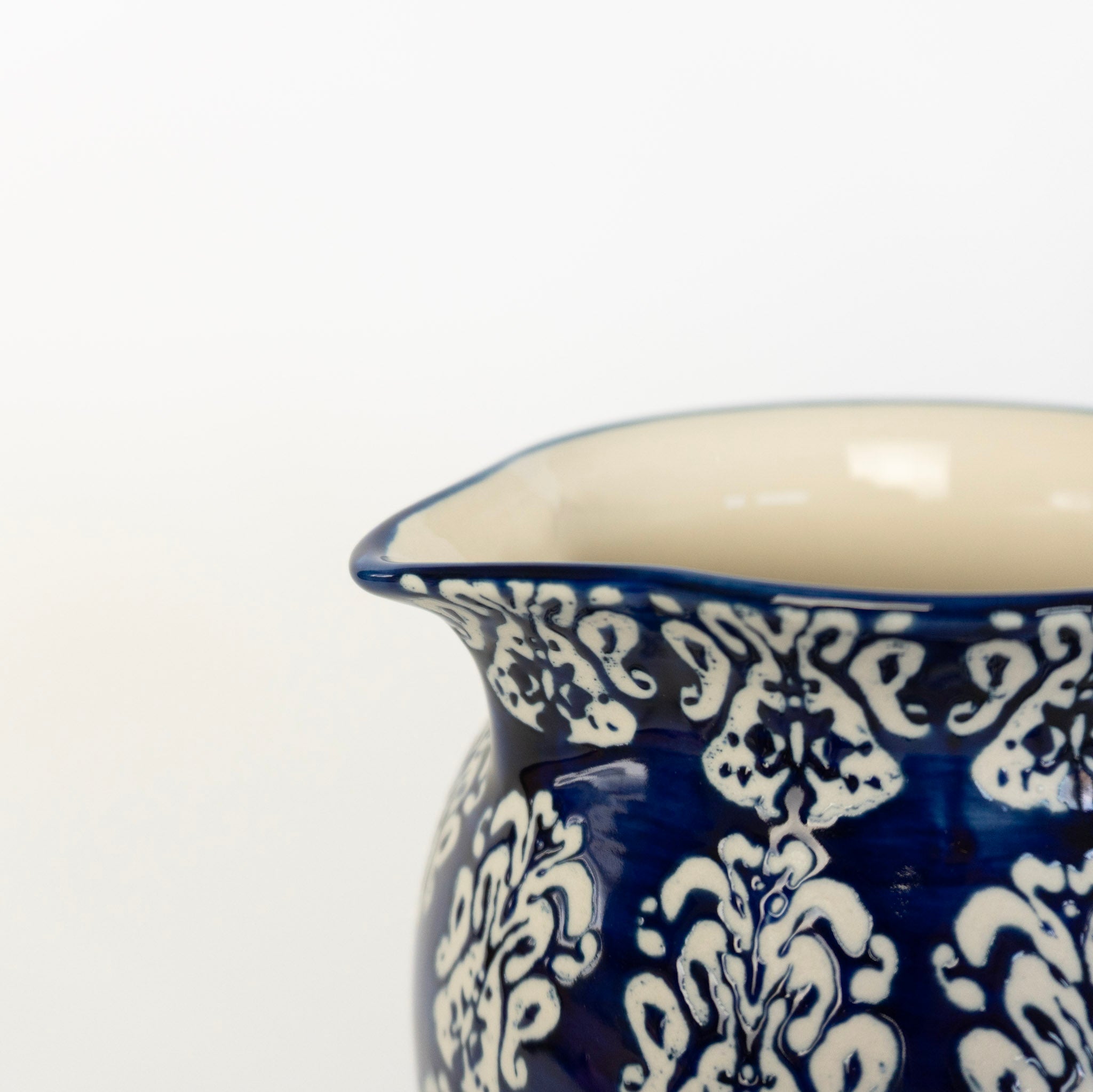 Blue Medallion Pitcher