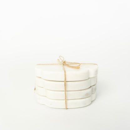 White Marble Coasters