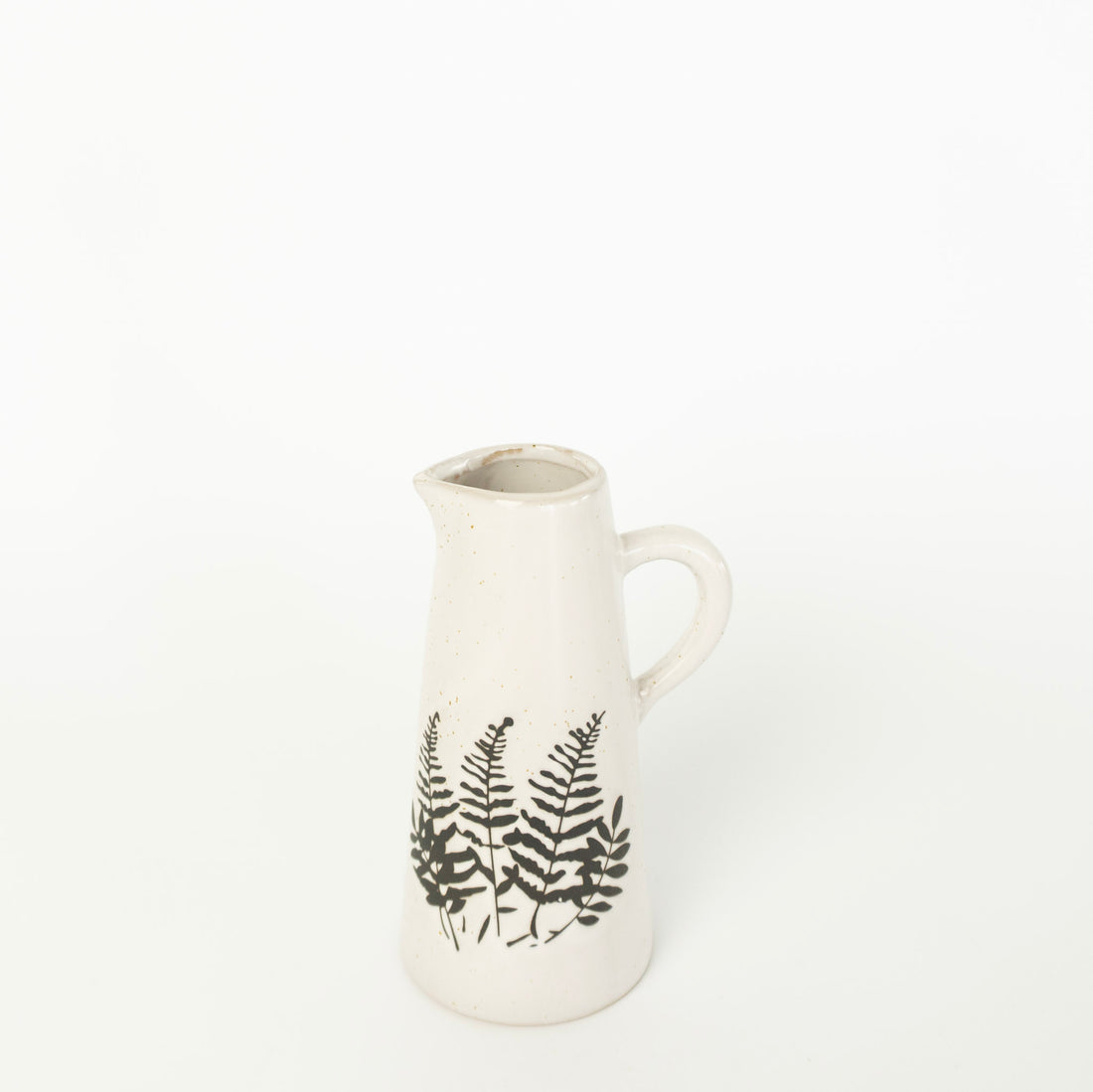 Black/White Fern Pattern Pitcher