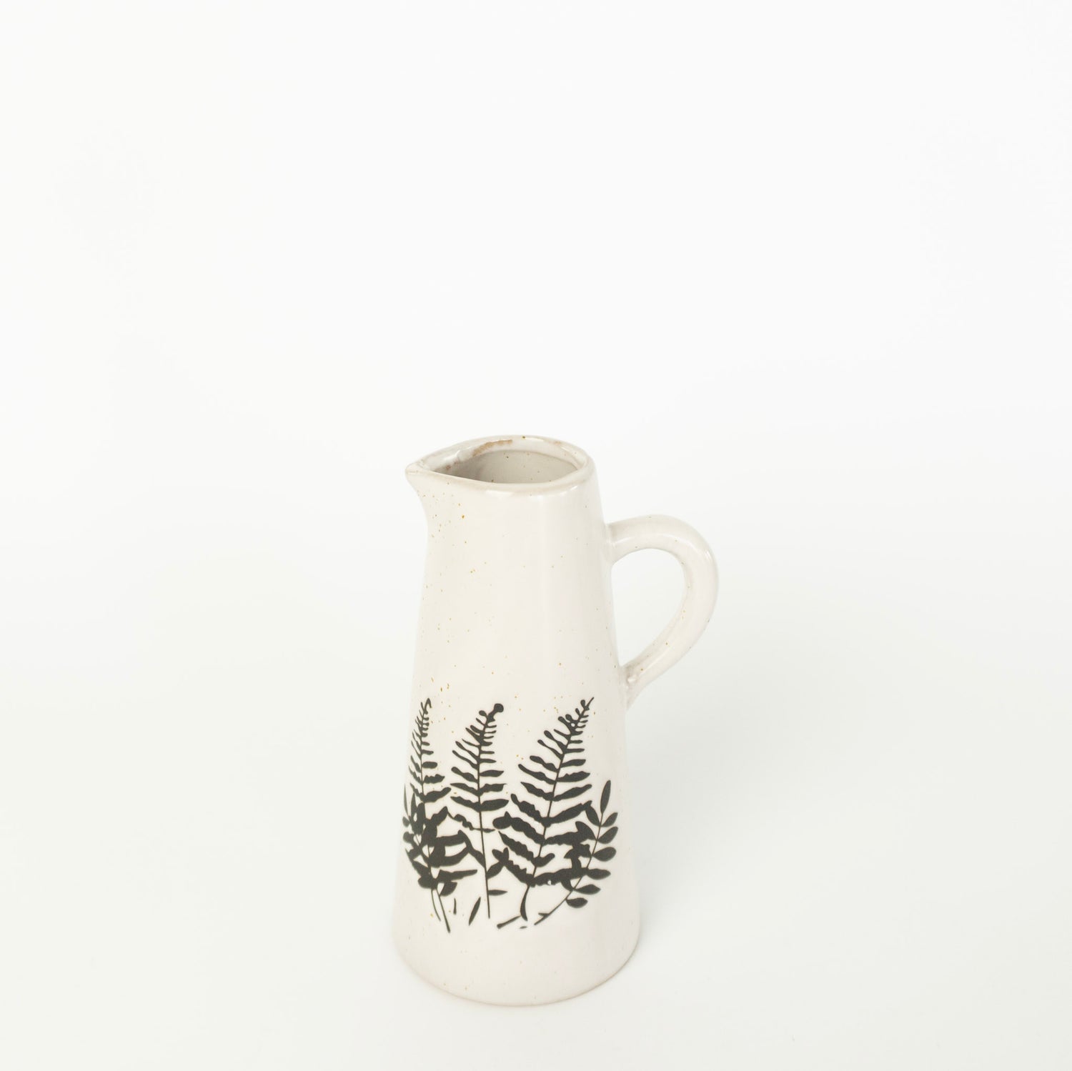 Black/White Fern Pattern Pitcher