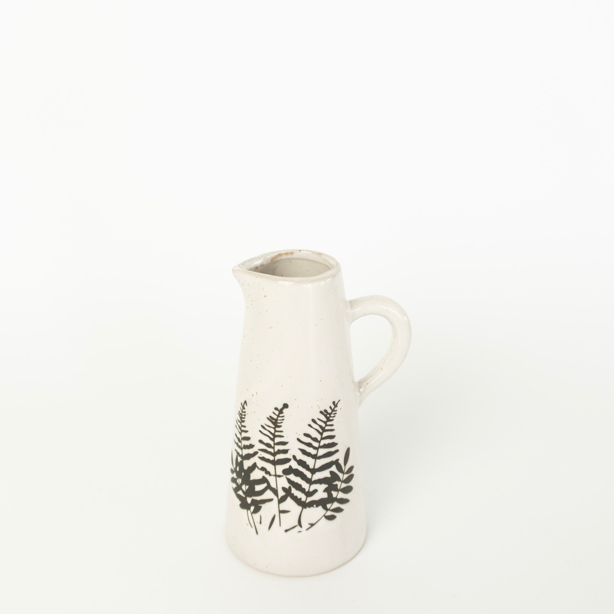 Black/White Fern Pattern Pitcher