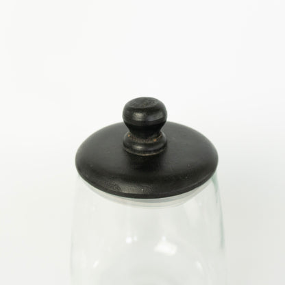 8" Glass Canister w/Wood Lid