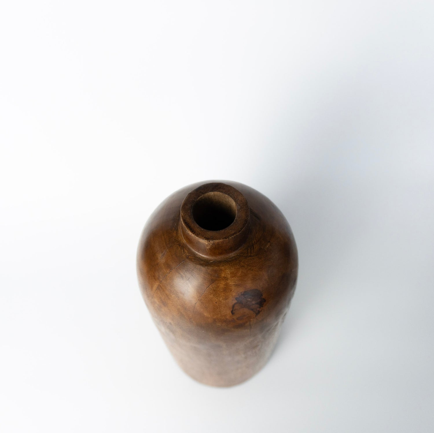 13" Mango Wood Bottle Vase