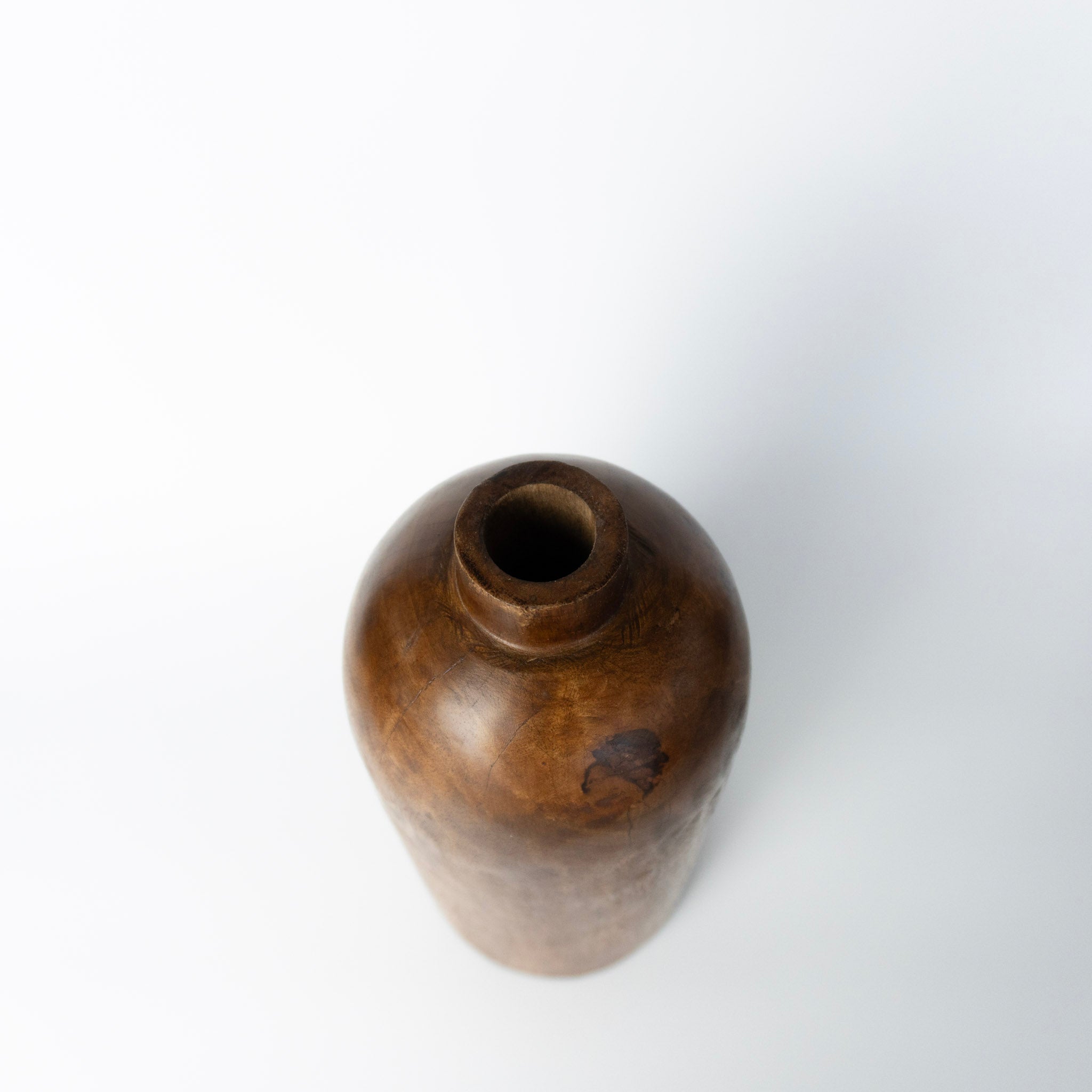 13" Mango Wood Bottle Vase