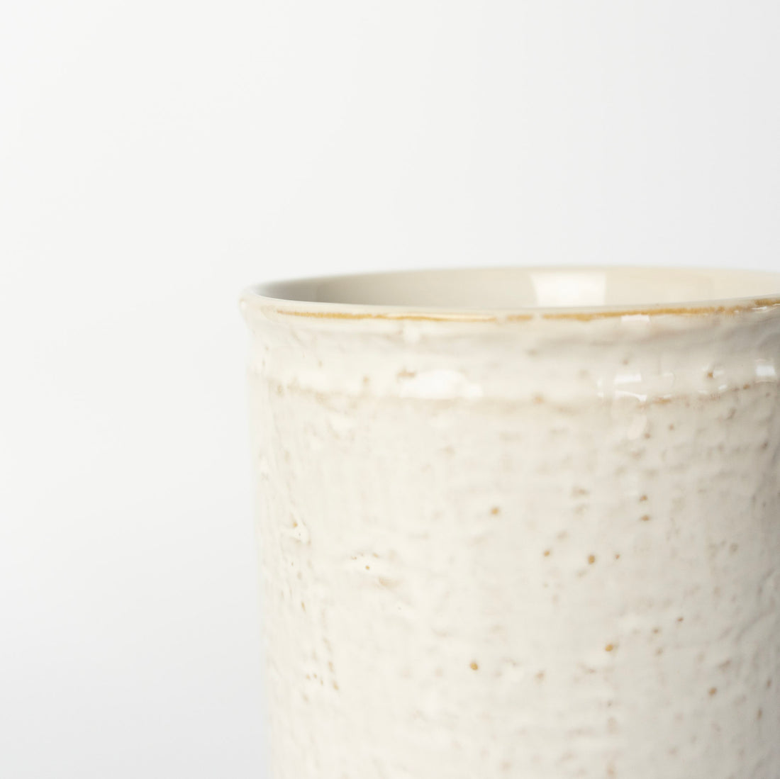 7" White Ceramic Utensil Holder