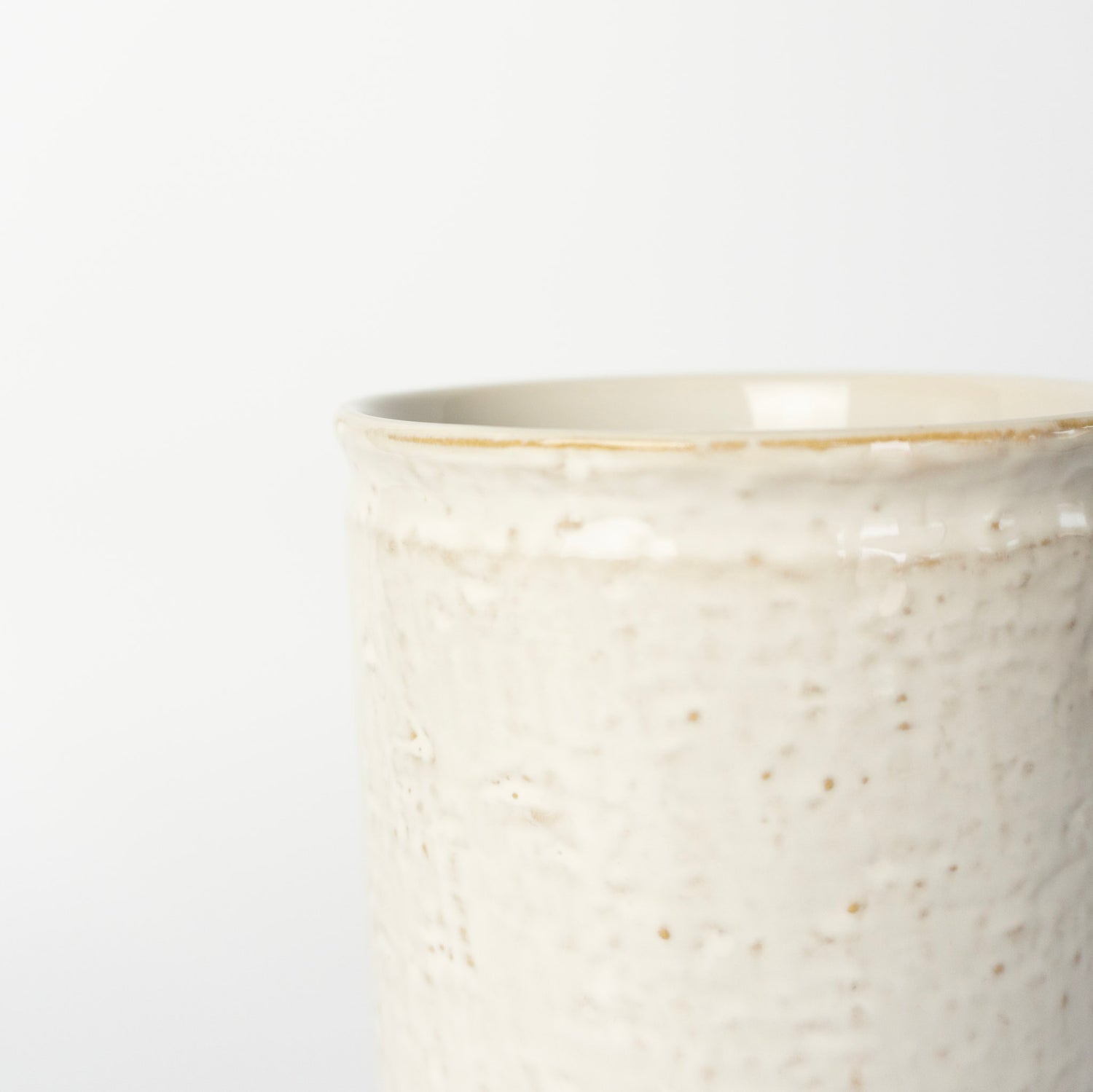 7" White Ceramic Utensil Holder