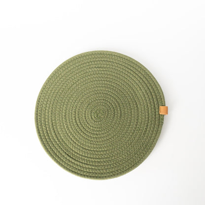 13" Olive Round Placemat