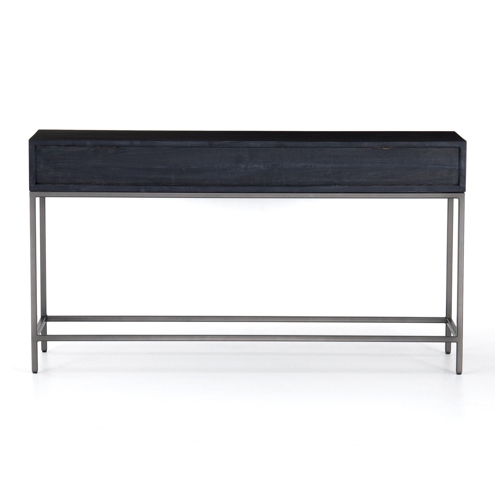 Trey Console Table - Black Wash Poplar