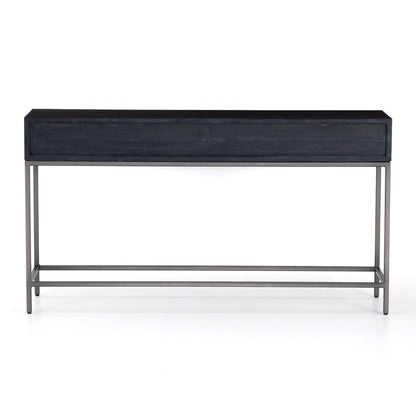 Trey Console Table - Black Wash Poplar