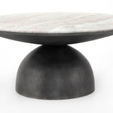 Corbett Coffee Table - Creamy Taupe Marble