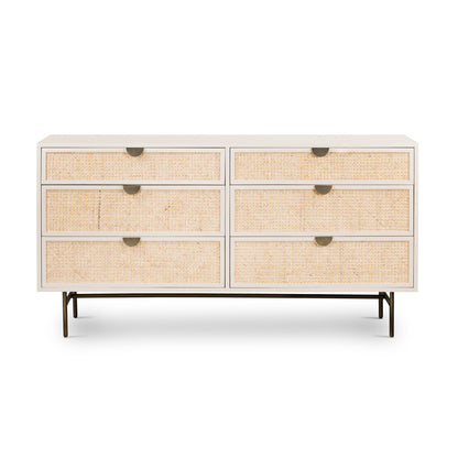 Luella 6 Drawer Dresser - Matte Alabaster