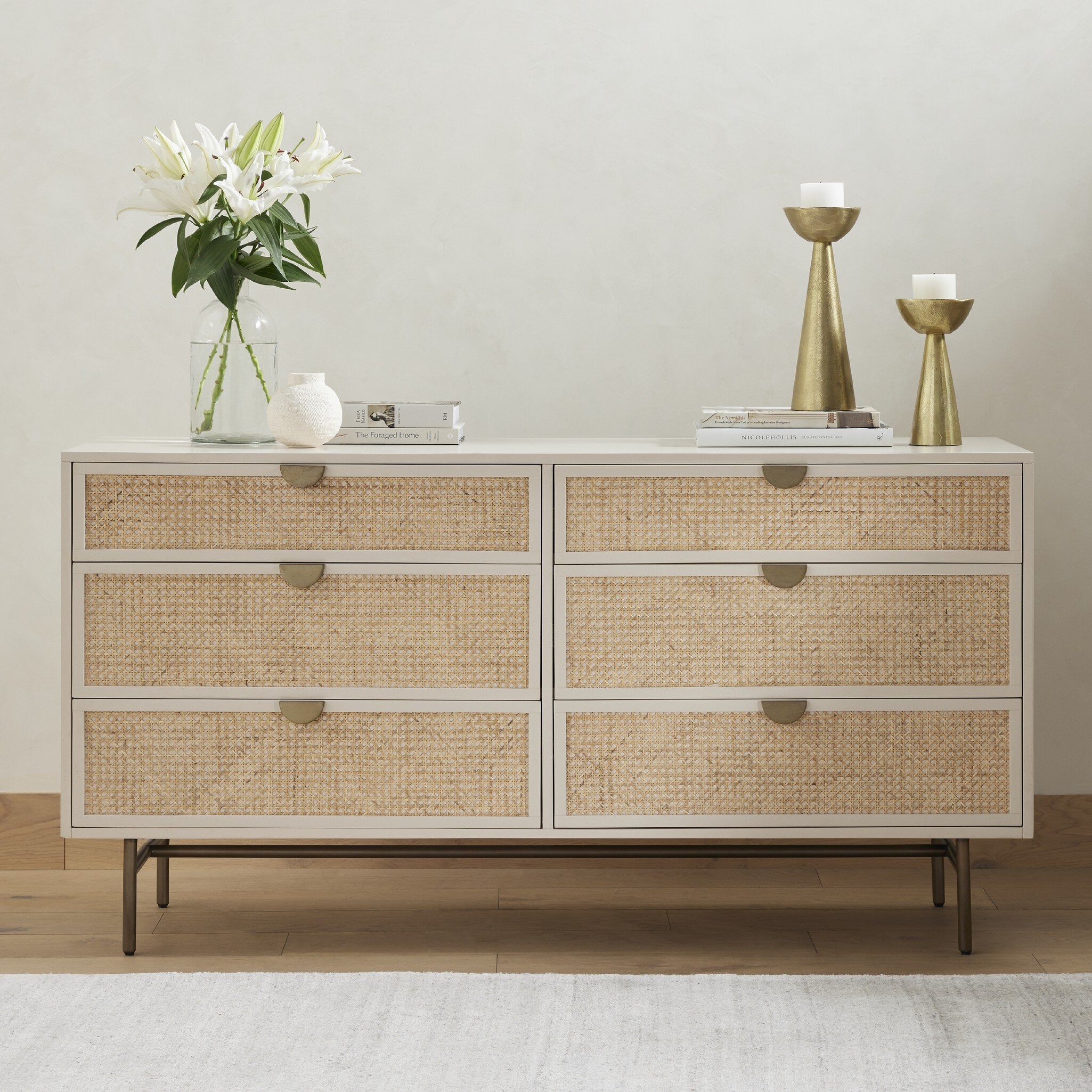 Luella 6 Drawer Dresser - Matte Alabaster