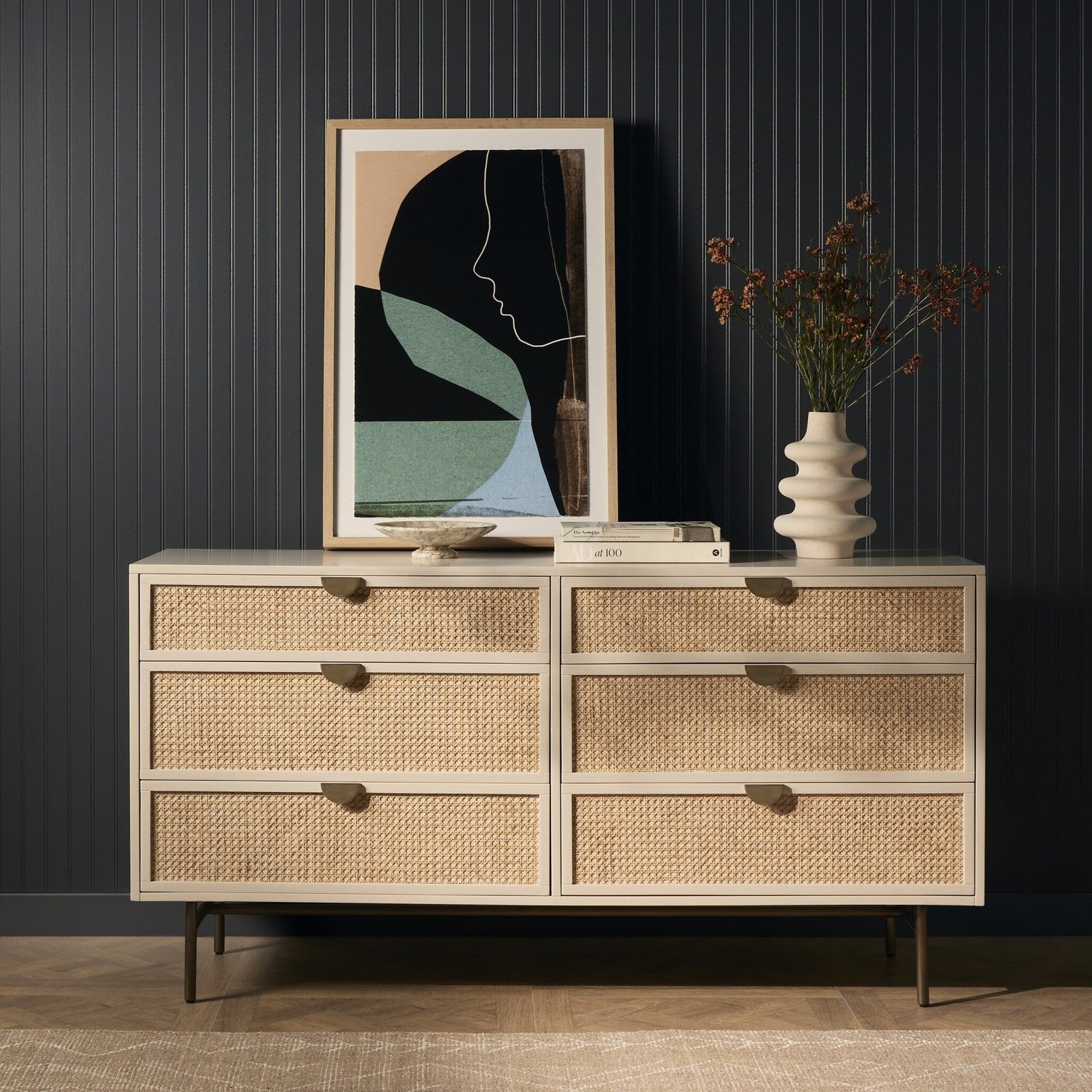 Luella 6 Drawer Dresser - Matte Alabaster