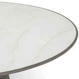 Skye Round Dining Table - White Marble | shipping 4/22/2024