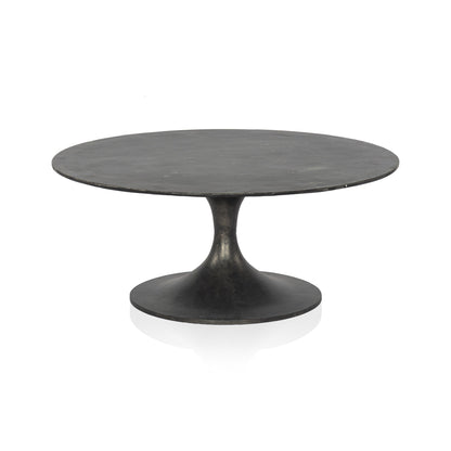 Simone Round Coffee Table - Raw Black