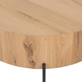 Eaton Drum Coffee Table - Light Oak Resin | ready to ship!