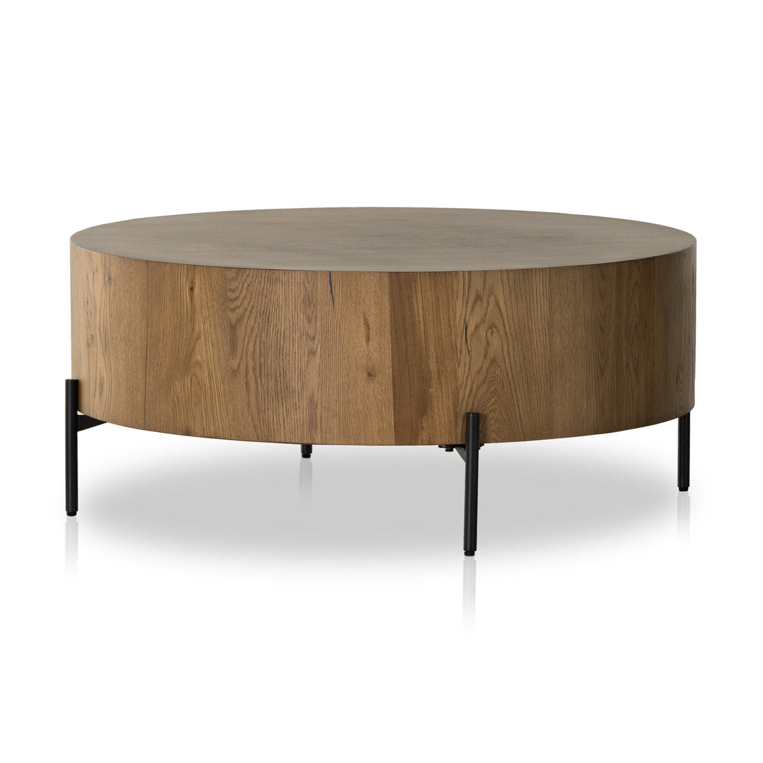 Eaton Drum Coffee Table - Amber Oak Resin