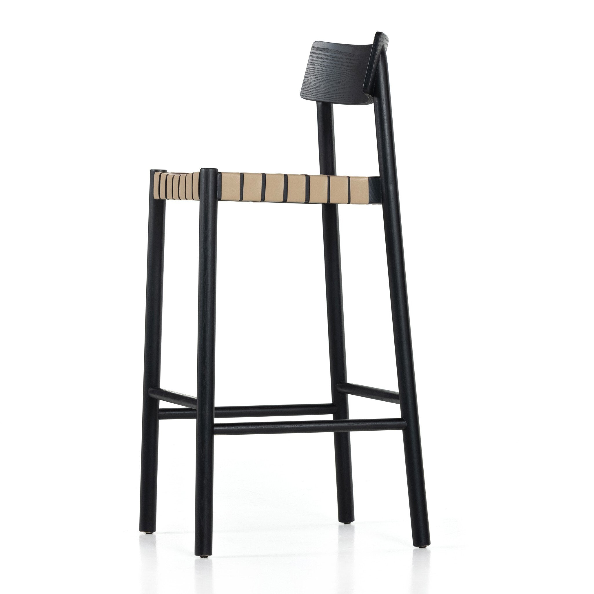 Heisler Bar + Counter Stool - Almond Leather Blend