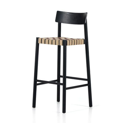 Heisler Bar + Counter Stool - Almond Leather Blend