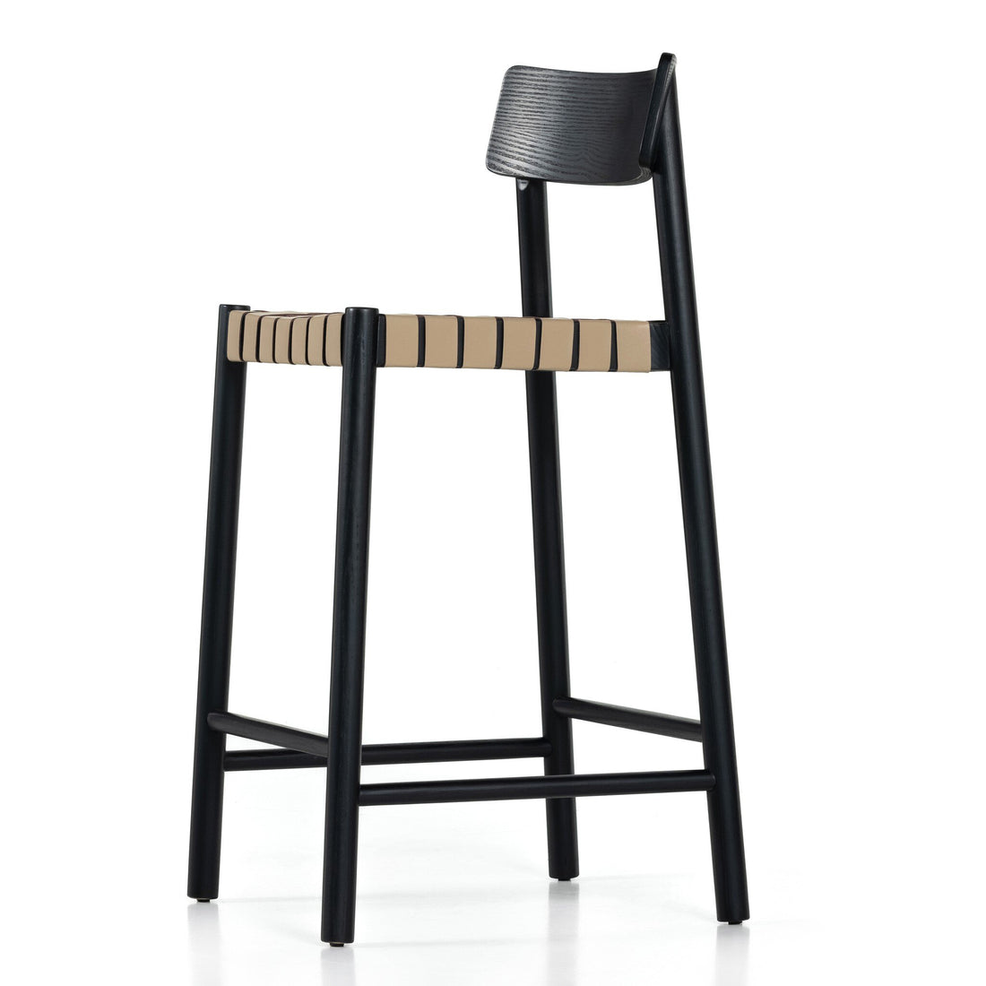 Heisler Bar + Counter Stool - Almond Leather Blend