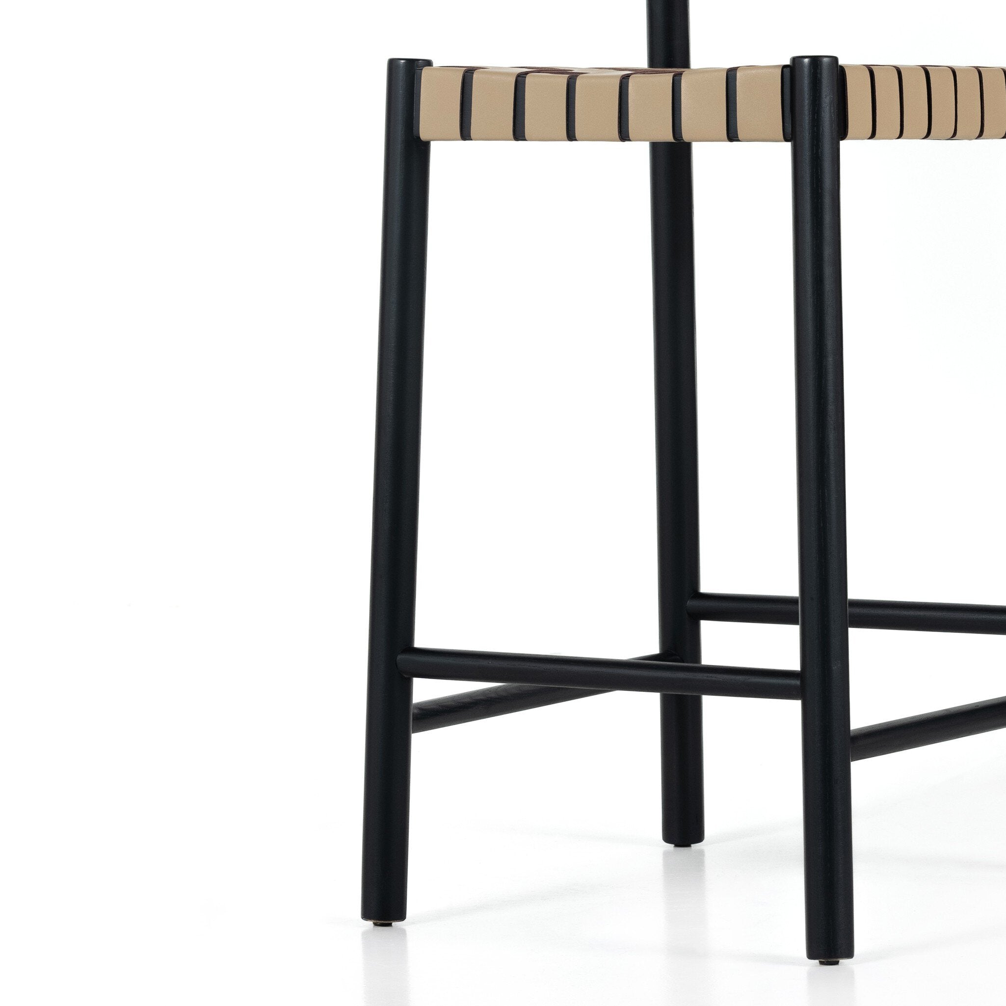 Heisler Bar + Counter Stool - Almond Leather Blend