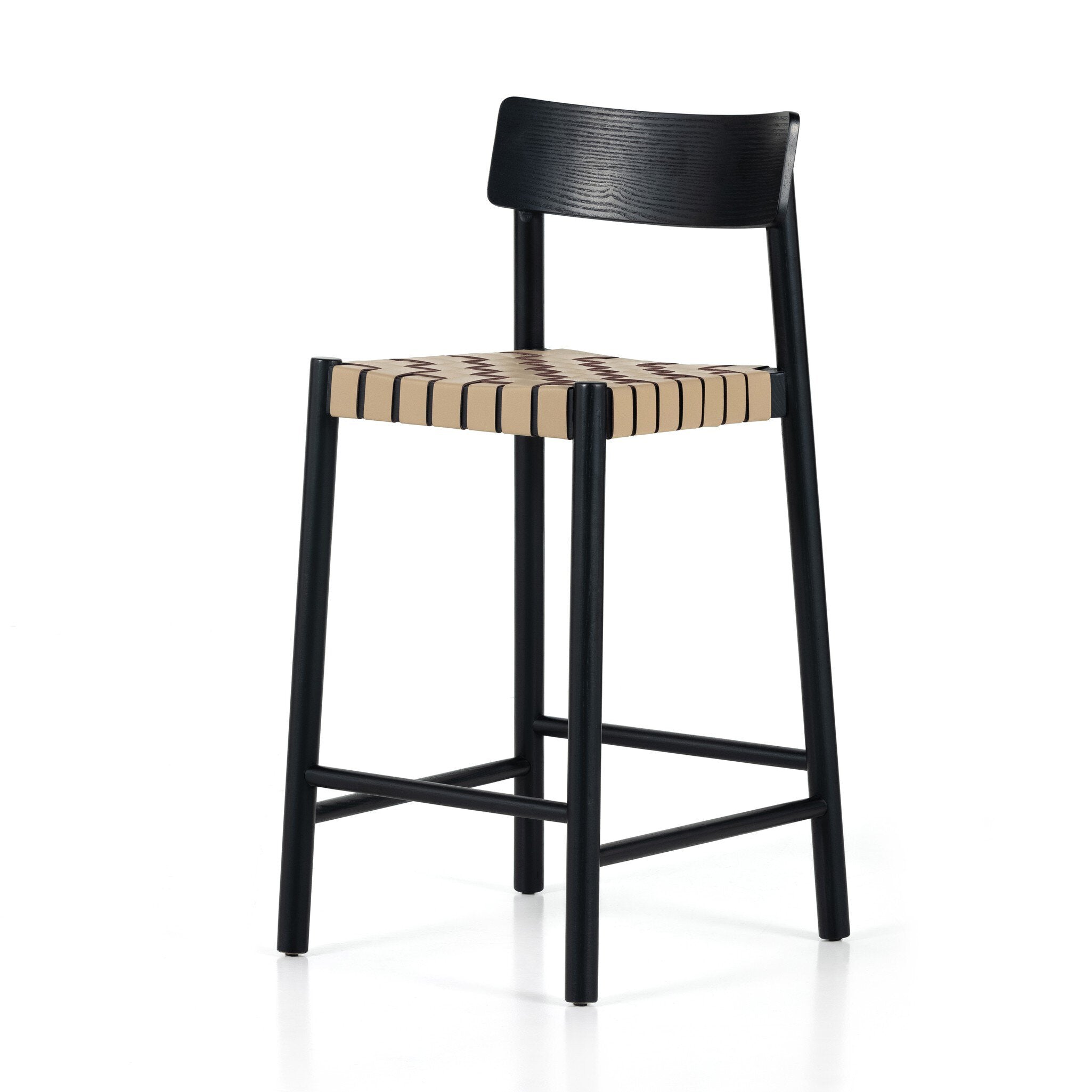 Heisler Bar + Counter Stool - Almond Leather Blend