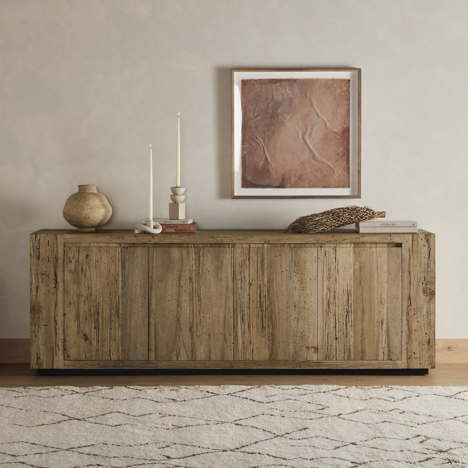 Abaso Sideboard - Rustic Wormwood Oak