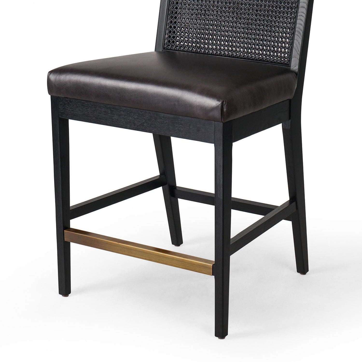 Antonia Cane Armless Bar + Counter Stool - Sonoma Black